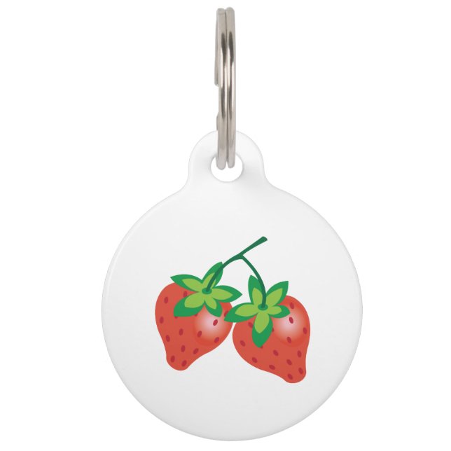 Erdbeeren Haustiermarke (Vorderseite)
