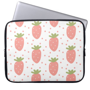 Erdbeeren-Hintergrund für Früchte Laptopschutzhülle