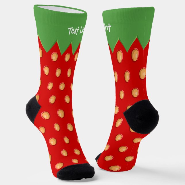 Erdbeeren-Hintergrundmuster-Socken Socken (Gewinkelt)