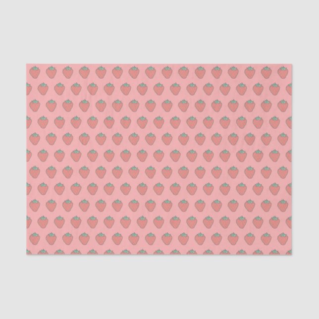Erdbeeren Icon Muster Gewebe Papier (Vorderseite)