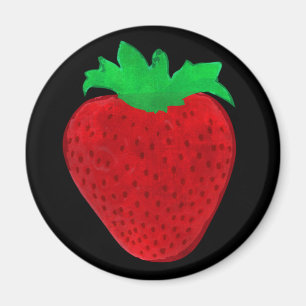 Erdbeeren im Vintage-Look Magnet