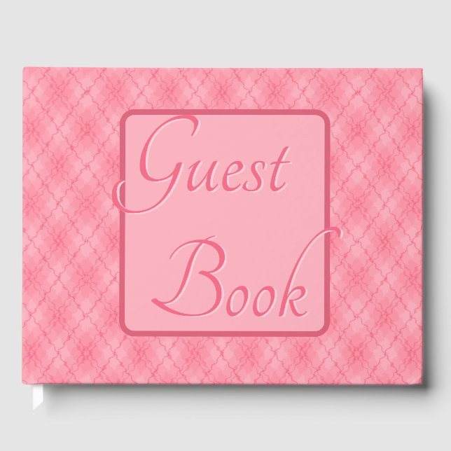 Erdbeeren in Cream Guest Book Gästebuch (Vorderseite)