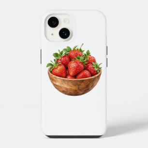 Erdbeeren in einer Holzbowl iPhone 14 Hülle