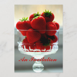 Erdbeeren in einer Schüssel-Einladung Einladung