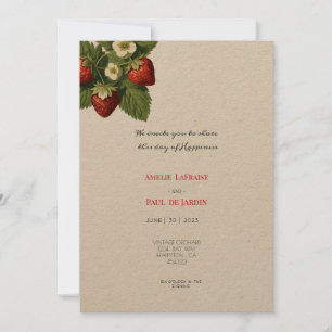 Erdbeeren in Kraft - Einladung zum Hochzeitstag