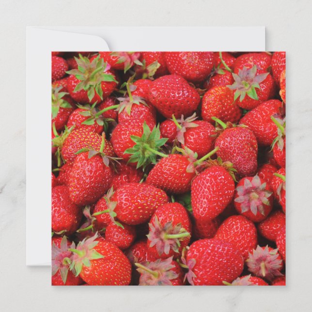 Erdbeeren Karte (Vorderseite)