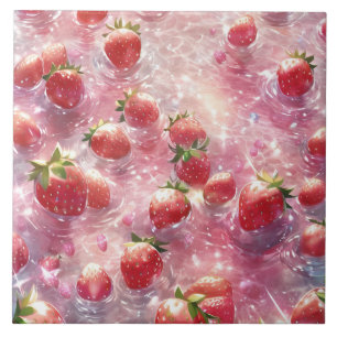 Erdbeeren Keramikfliese