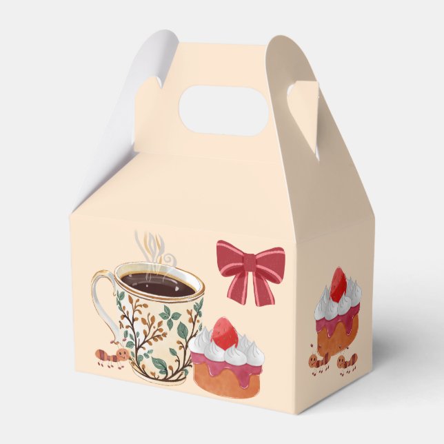 Erdbeeren-Kurzkuchen-Verpackung. Geschenkschachtel (Vorderseite)