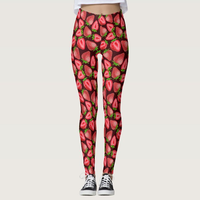 Erdbeeren Leggings (Vorderseite)