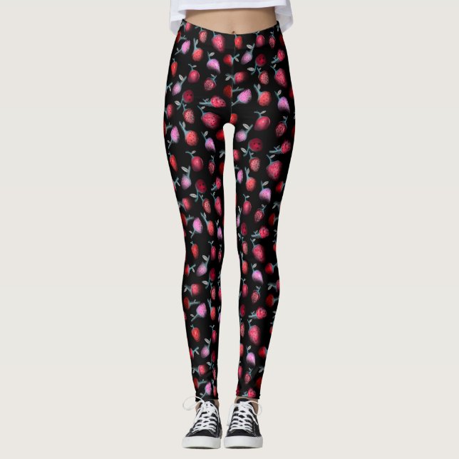 Erdbeeren Leggings (Vorderseite)