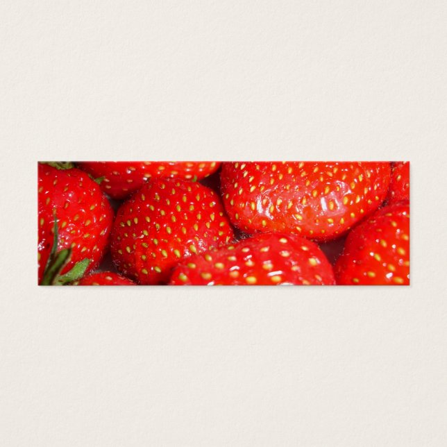 Erdbeeren-Lesezeichen (Vorderseite)