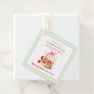 Erdbeeren Minze Berry Erster Geburtstag Danke Geschenkanhänger
