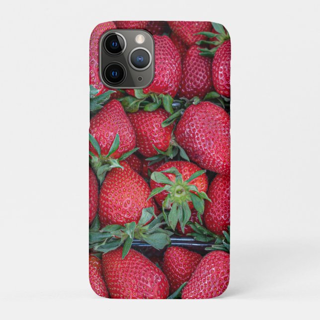 Erdbeeren mit grünen Blätter Case-Mate iPhone Hülle (Rückseite)