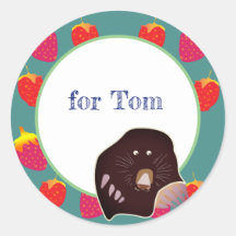 Erdbeeren, Mole Kids Celebration Sticker
