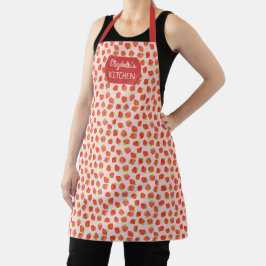 Erdbeeren Muster Hübsch rosa Rosa Frucht Custom Schürze