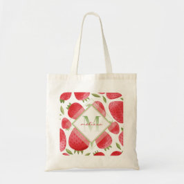 Erdbeeren Muster 🍓 Strawberry Monogram Tragetasche