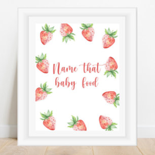 Erdbeeren - Name für dieses Babyfood Poster