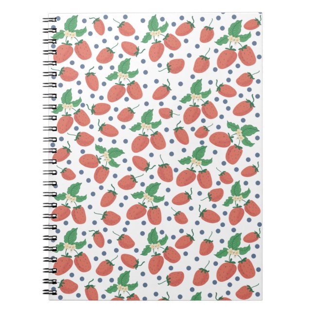 Erdbeeren Notizblock (Vorderseite)