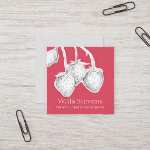 Erdbeeren Obsthütte Jam Jelly Preserve Quadratische Visitenkarte