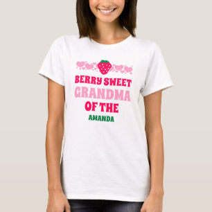 Erdbeeren Oma zum ersten Geburtstag Feier T-Shirt