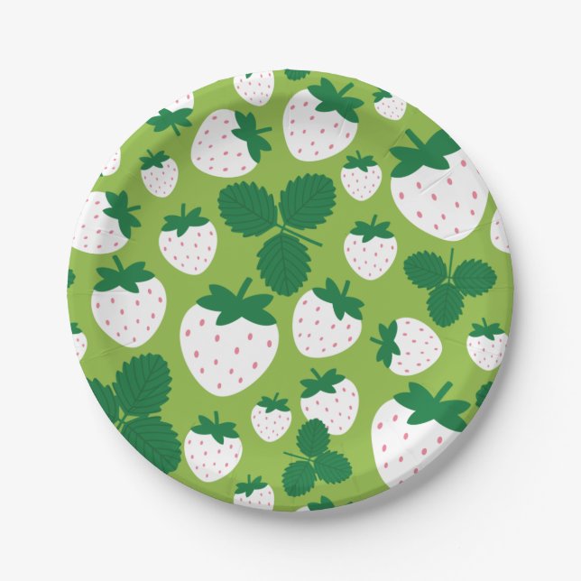 Erdbeeren-Papierplatte Pappteller (Vorderseite)