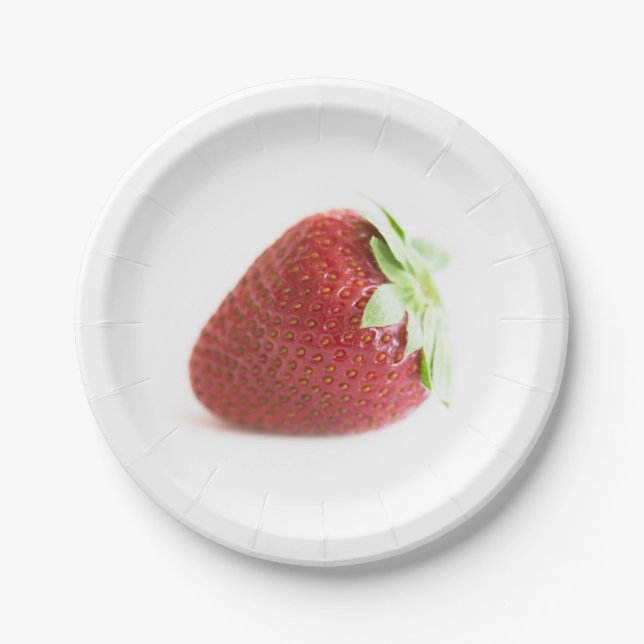 Erdbeeren Pappteller (Vorderseite)