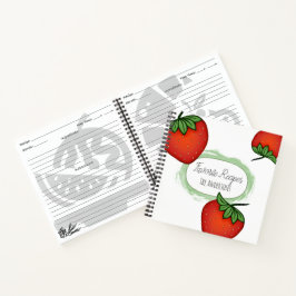 Erdbeeren Personal Kochbuch Rezept Notebook Notizbuch
