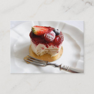 Erdbeeren Petit Gateau Visitenkarte