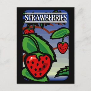 Erdbeeren Postkarte