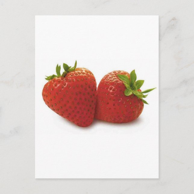 Erdbeeren Postkarte (Vorderseite)