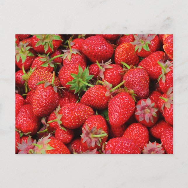 Erdbeeren Postkarte (Vorderseite)