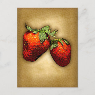 Erdbeeren Postkarte