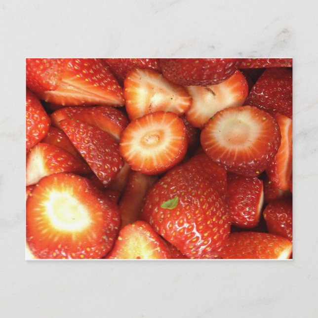 Erdbeeren! Postkarte (Vorderseite)