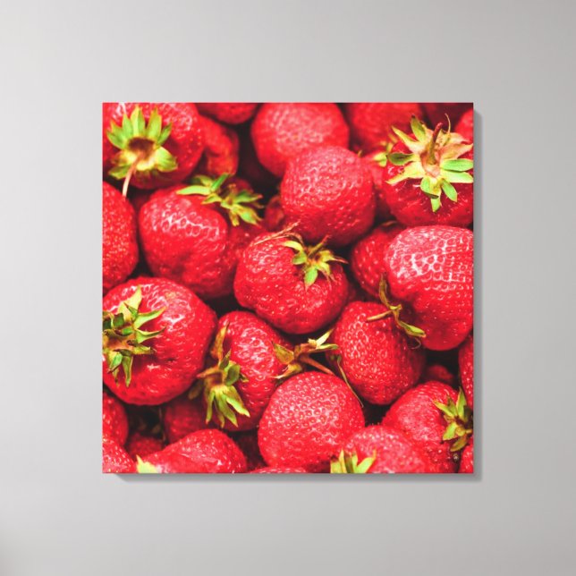Erdbeeren Red Delicious Erdbeere Leinwanddruck (Vorderseite)