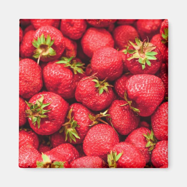 Erdbeeren Red Delicious Erdbeere Magnet (Vorne)