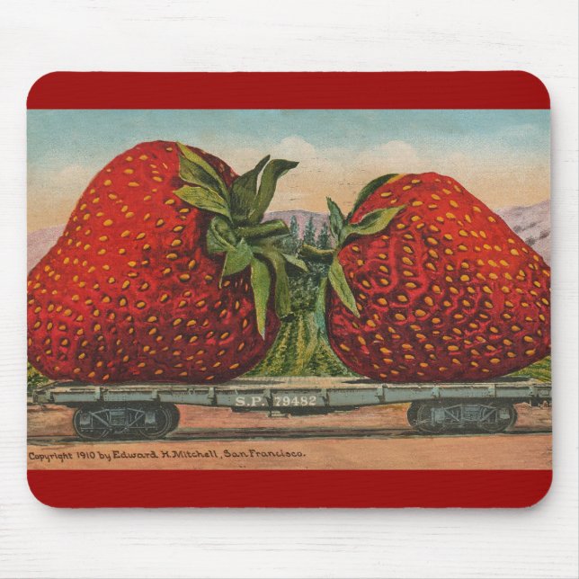 Erdbeeren Riesenalter Fruchtspass Mousepad (Vorne)