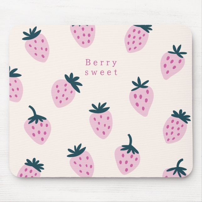 Erdbeeren rosa mousepad (Vorne)