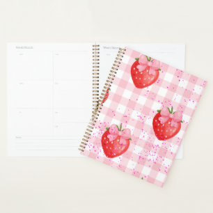 Erdbeeren rot und rosa Schleifen Planer