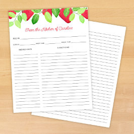 Erdbeeren Rote Beere Rezeptkarte Binder Einsatz
