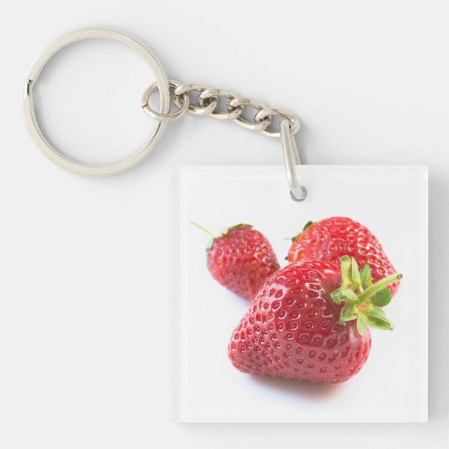 Erdbeeren Schlüsselanhänger (Vorderseite)