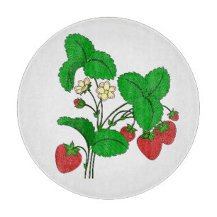 Erdbeeren Schneidebrett