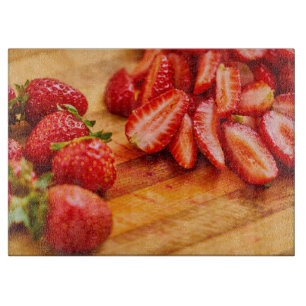 Erdbeeren Schneidebrett