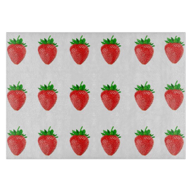 Erdbeeren Schneidebrett (Vorderseite)