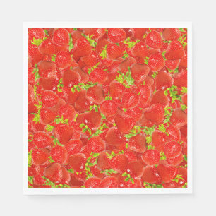 Erdbeeren Serviette