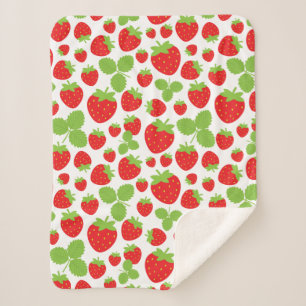 Erdbeeren Sherpa Blanket Sherpadecke
