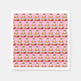 Erdbeeren Shortcake Cake Dessert Erdbeeren Serviette