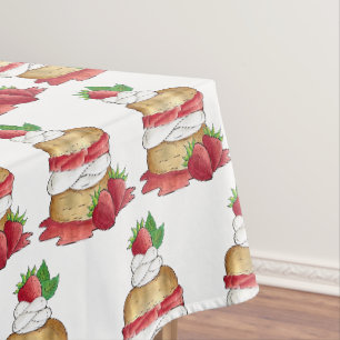 Erdbeeren Shortcake Cake Dessert Erdbeeren Tischdecke