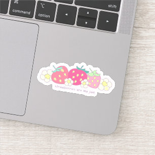 Erdbeeren sind meine Marmelade - Niedlich, psonnig Aufkleber
