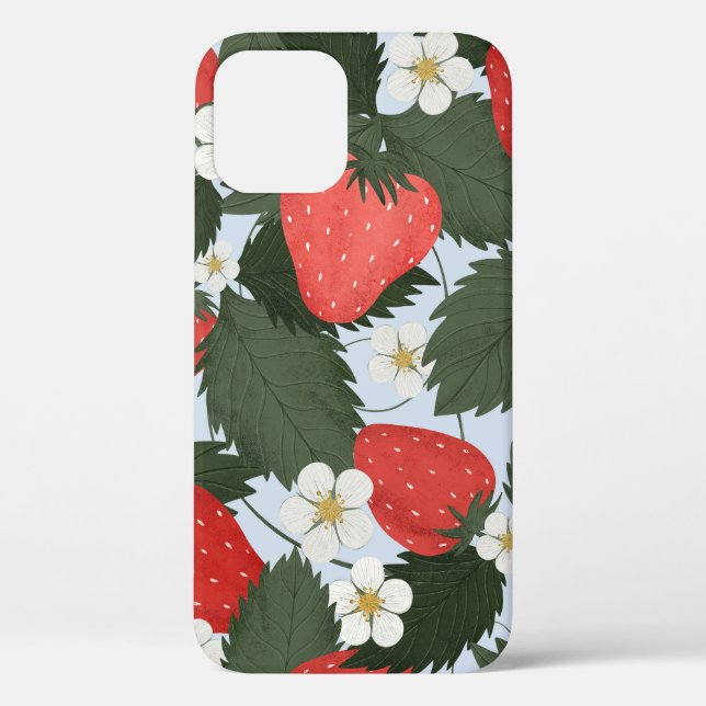 Erdbeeren: Sommerfrucht Musterdesign. Case-Mate iPhone Hülle (Rückseite)
