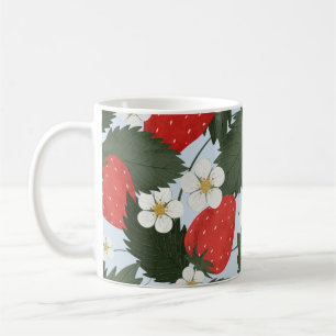 Erdbeeren: Sommerkulturdesign. Kaffeetasse